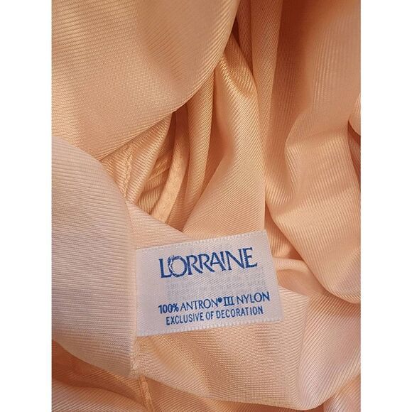 Vintage Lorraine nightgown and robe size small peach pink Rev2 Chemise - Picture 11 of 15